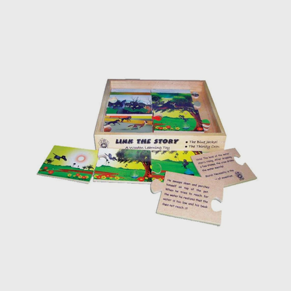 Sequence Story Telling Puzzles I-The Blue Jackal and The Thirsty Crow
