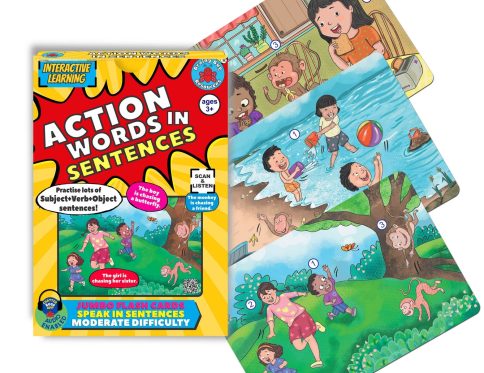 Action Words in Sentences – Audio-Enabled Sentence-Making Practice Cards