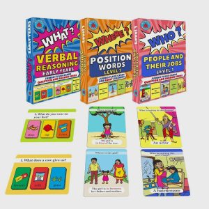 90 cards to teach Who? What? And Where? questions