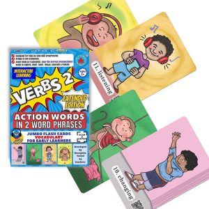 30 Action Words Level 2 Audio-enabled Verb Flashcards for Kids