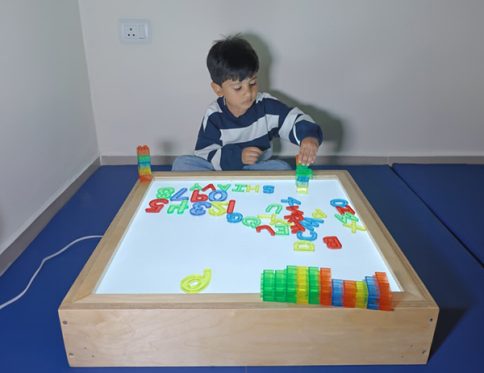 Sensory Light Table 2ft × 2ft – Wooden LED Learning & Activity Table for Kids