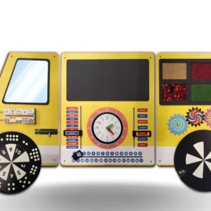 My School Bus Wooden Montessori Wall Activity Panel