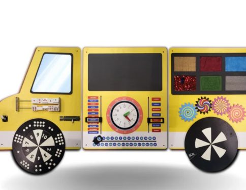 My School Bus Wooden Montessori Wall Activity Panel