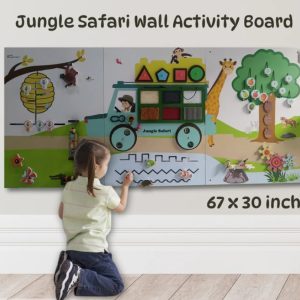 Jungle Theme Wall Busy Board/Montessori Wall Panel