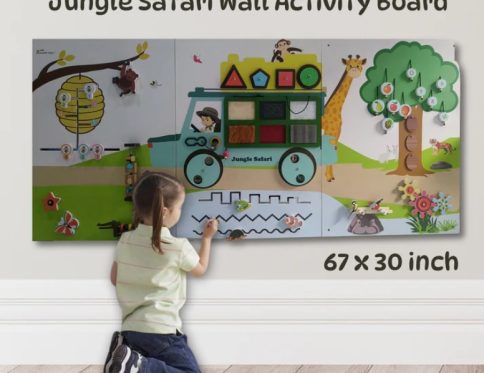Jungle Theme Wall Busy Board/Montessori Wall Panel