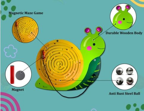 Snail Magnetic Wall toy / Activity Panel