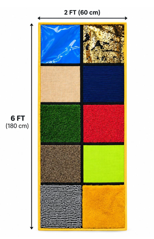 Foldable Sensory Texture Mat  – 6ftx2ft